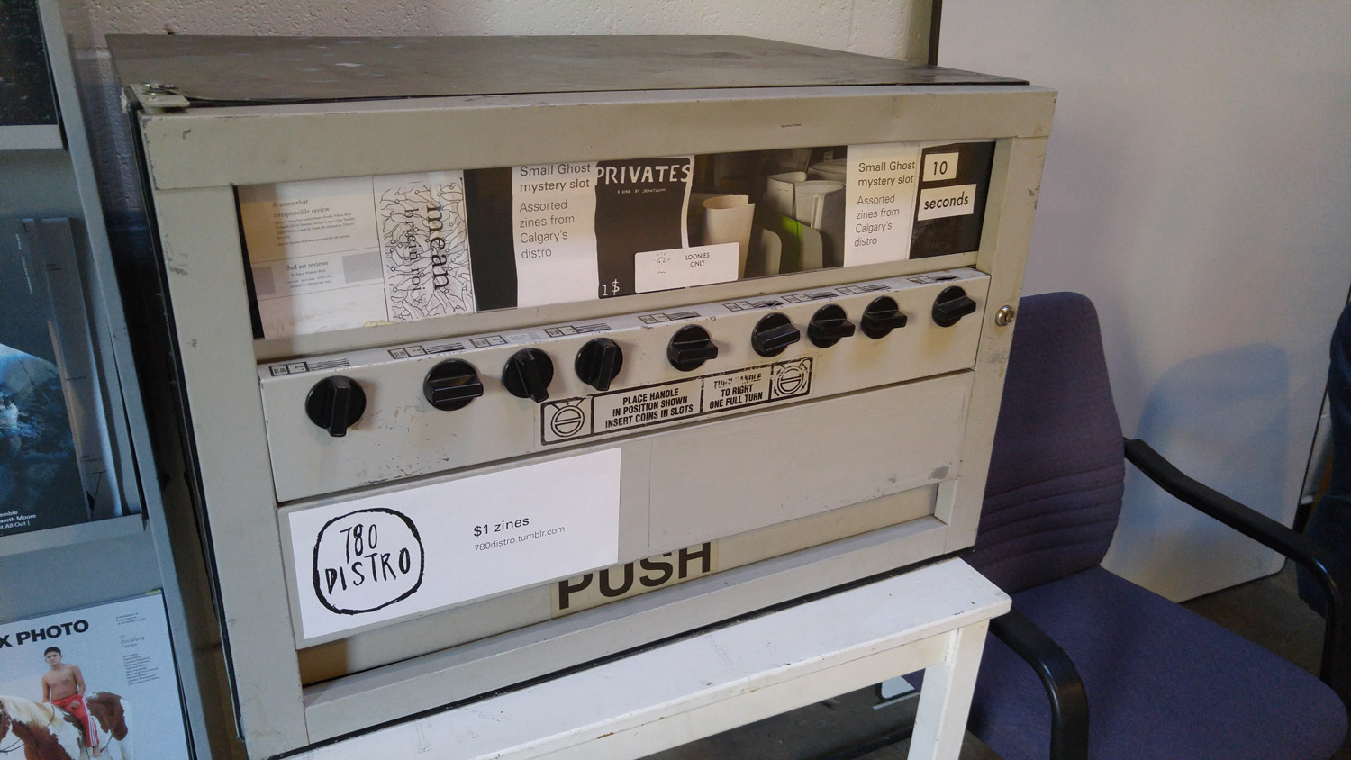 In Edmonton, the Vending Machines are filled with Zines! Indie Guides